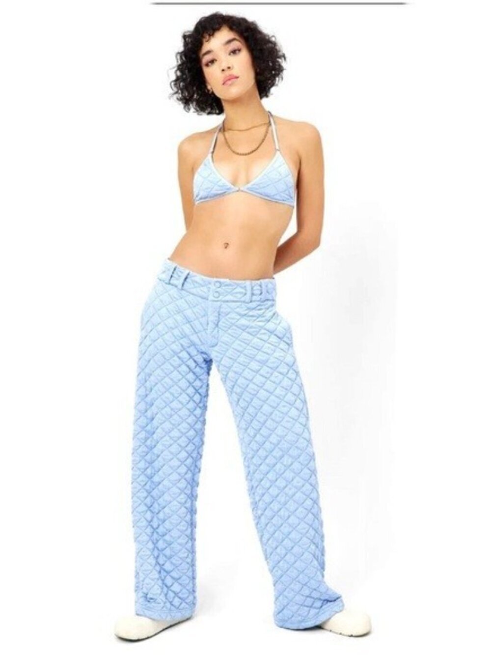 Frankies Bikinis Chilli Puff Pant Size Women Size XS Light Blue - Picture 4 of 16